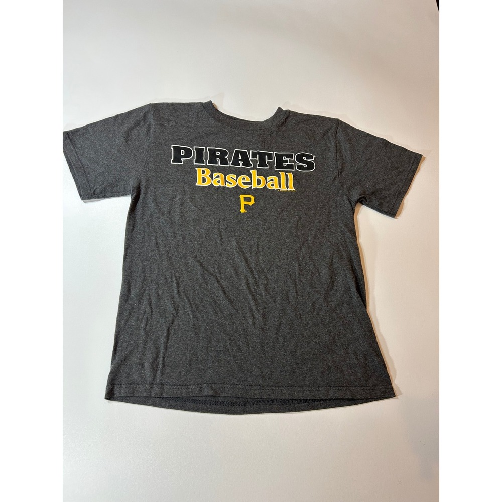 MLB Genuine Merchandise Pittsburgh Pirates Baseball Boys Large Gray Graphic Tee